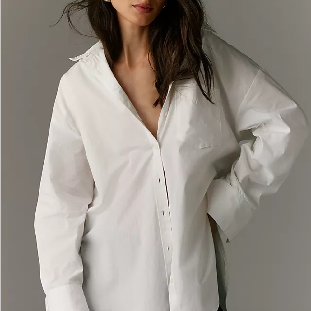 Anthropologie Classic White Bennet Buttondown